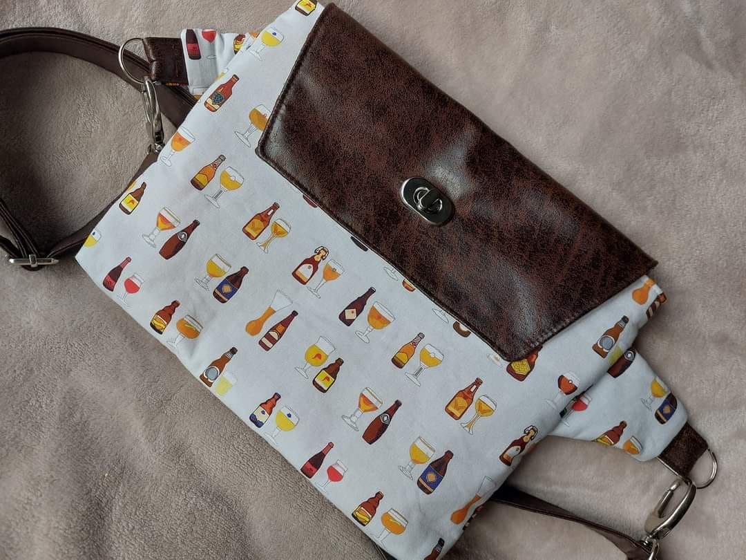 sac bandouilière tissu bières