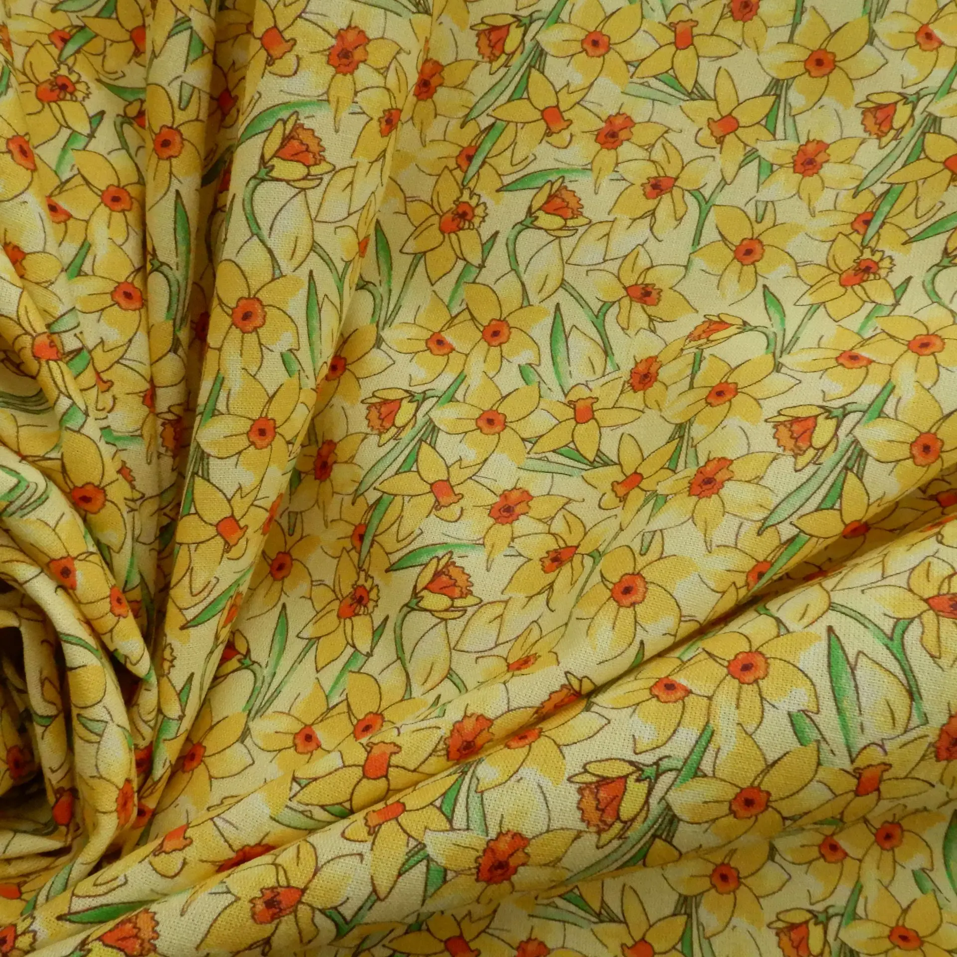 popeline de coton jonquilles