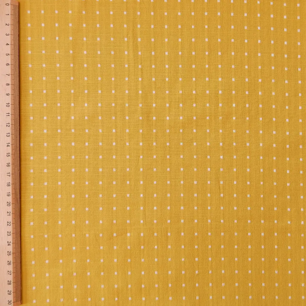 tissu indien butta dobby carreaux tisés jaunes règle.webp