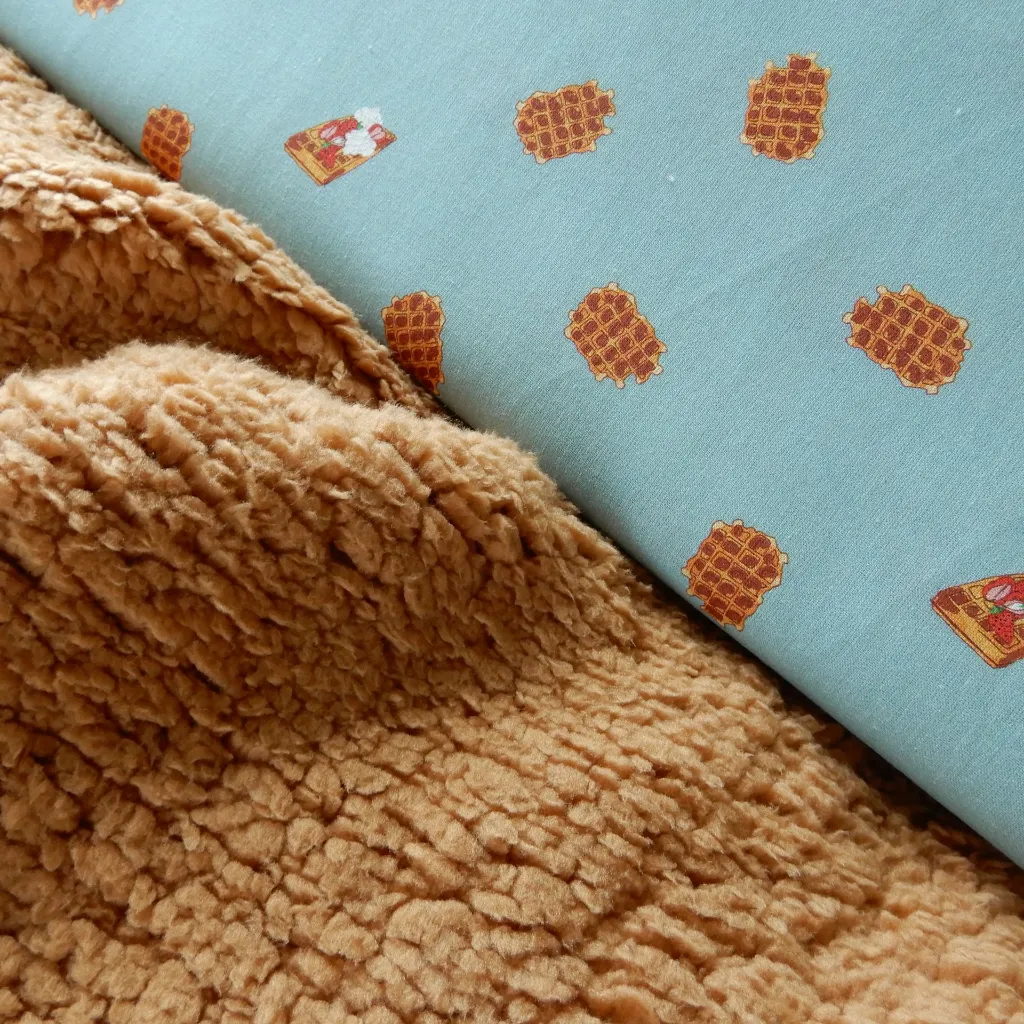 combo gilet berger - sherpa camel - gaufre.webp