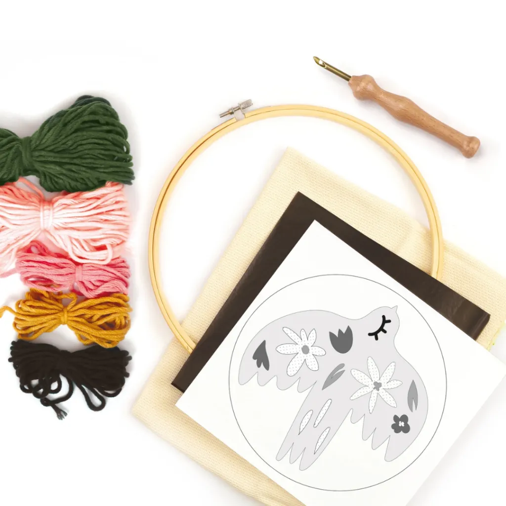 GRAINE KIT punch needle oiseau - contenu.webp