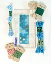 kit broderie canevas - marque page - lotus monet 1.webp