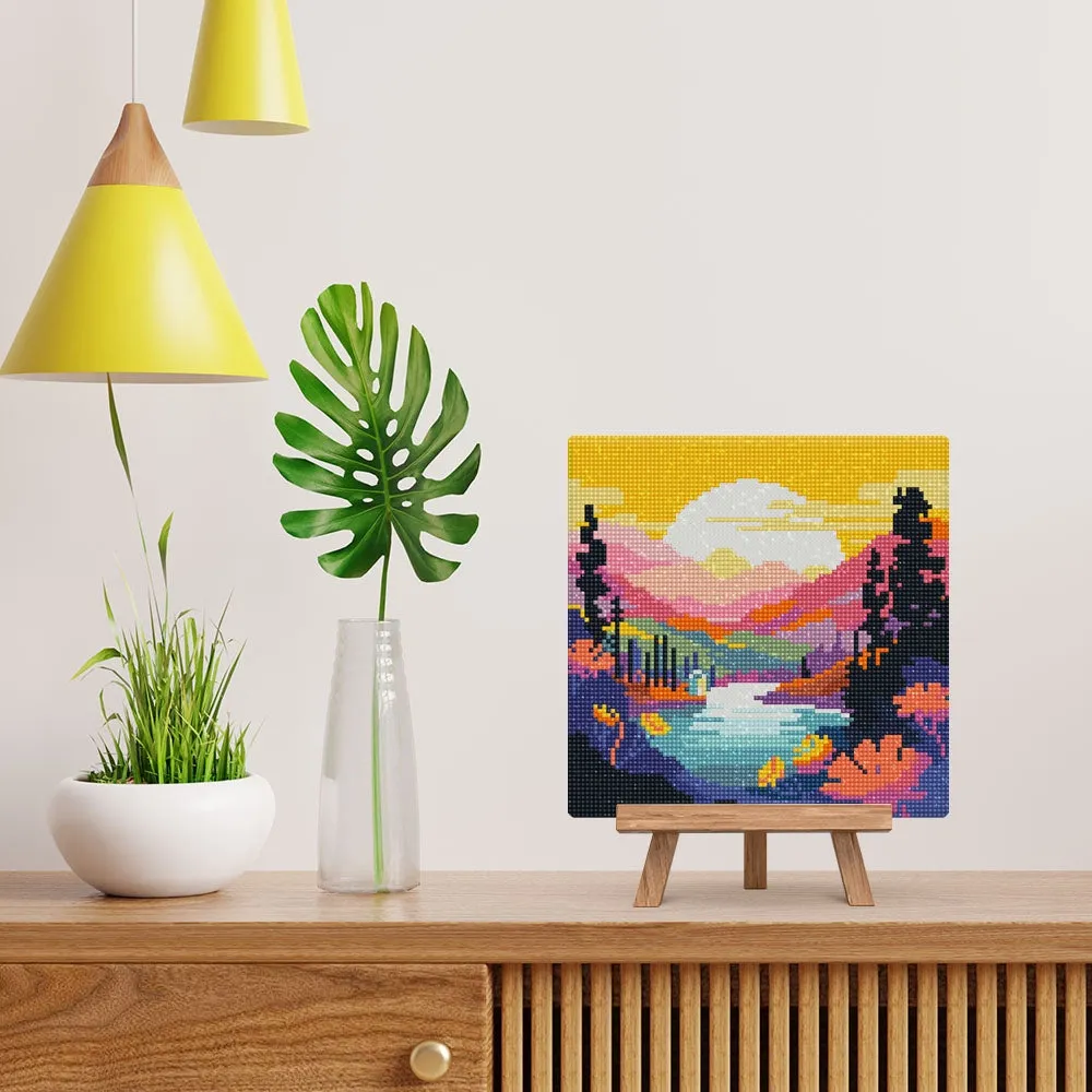 kit diamond painting coucher de soleil - rendu.webp