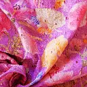 tissu indien brodé imprimé de fleurs et insectes sur fond mauve c.webp