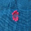 tissu indien bleu à petits ronds roses tissés envers du rond.webp