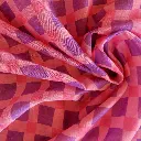 voile de coton imprimé carreaux mauve et rose 2.webp