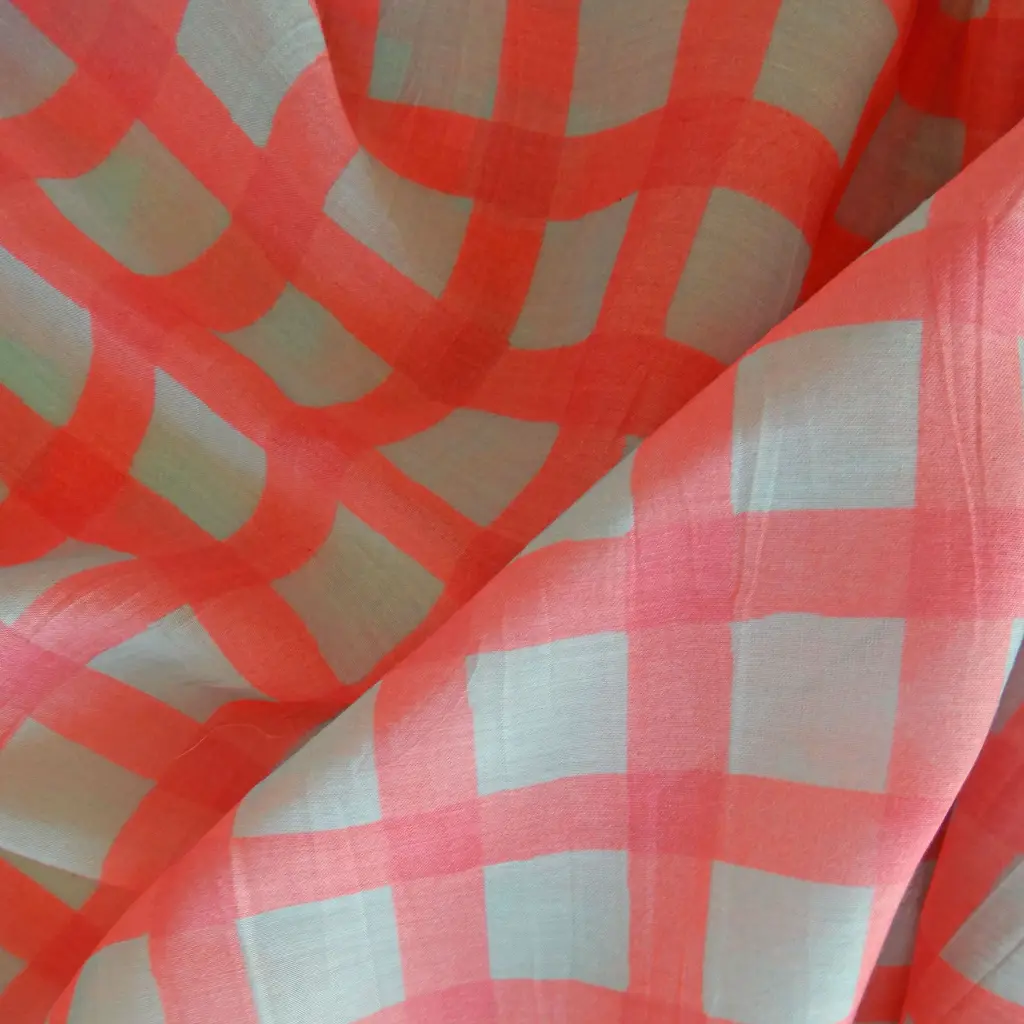 voile de coton imprimé carreaux rose et bleu recto verso.webp