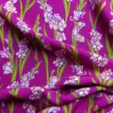 Viscose Glaïeuls sur fond mauve