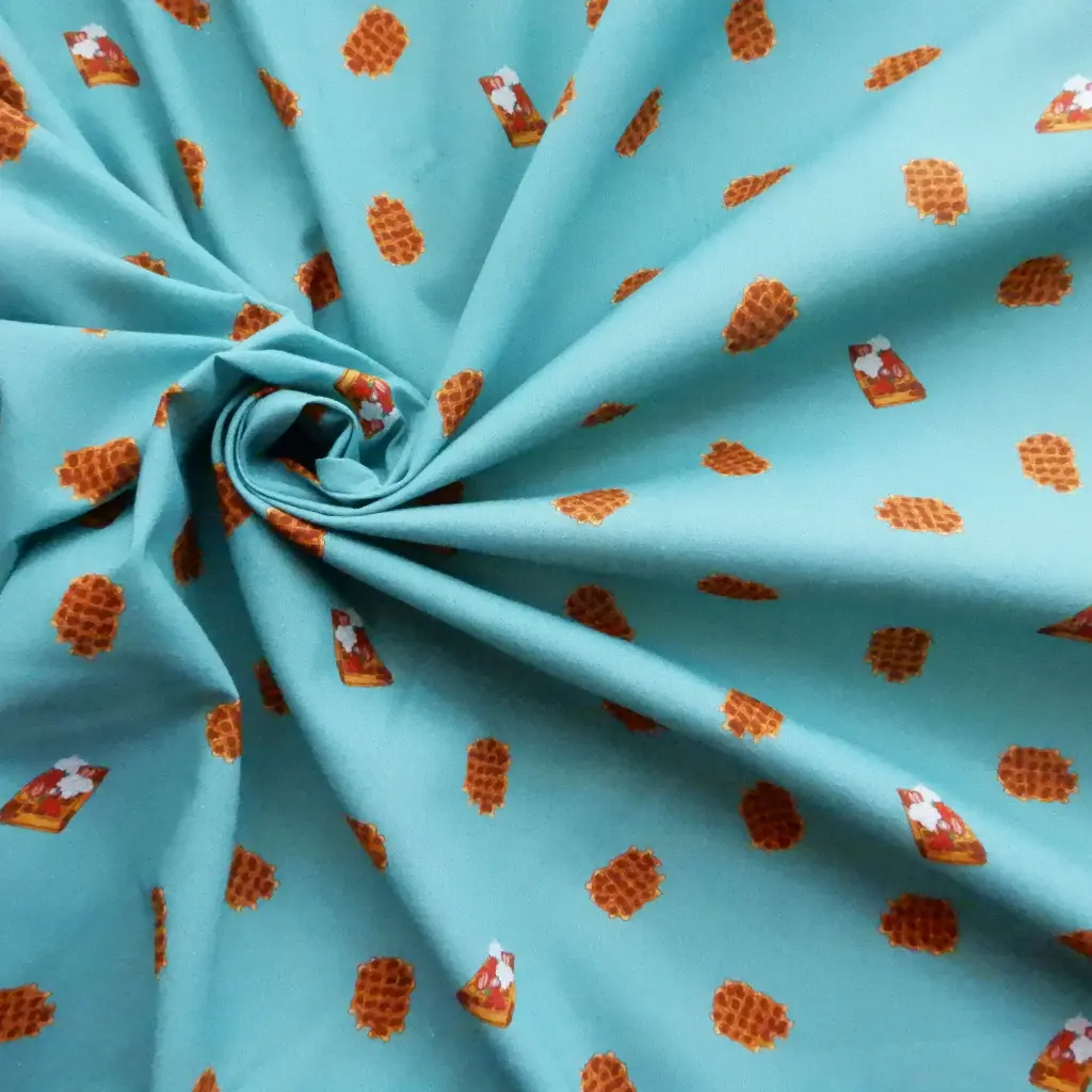 Gaufres sur fond bleu