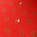 Popeline de coton Gaufres sur fond rouge