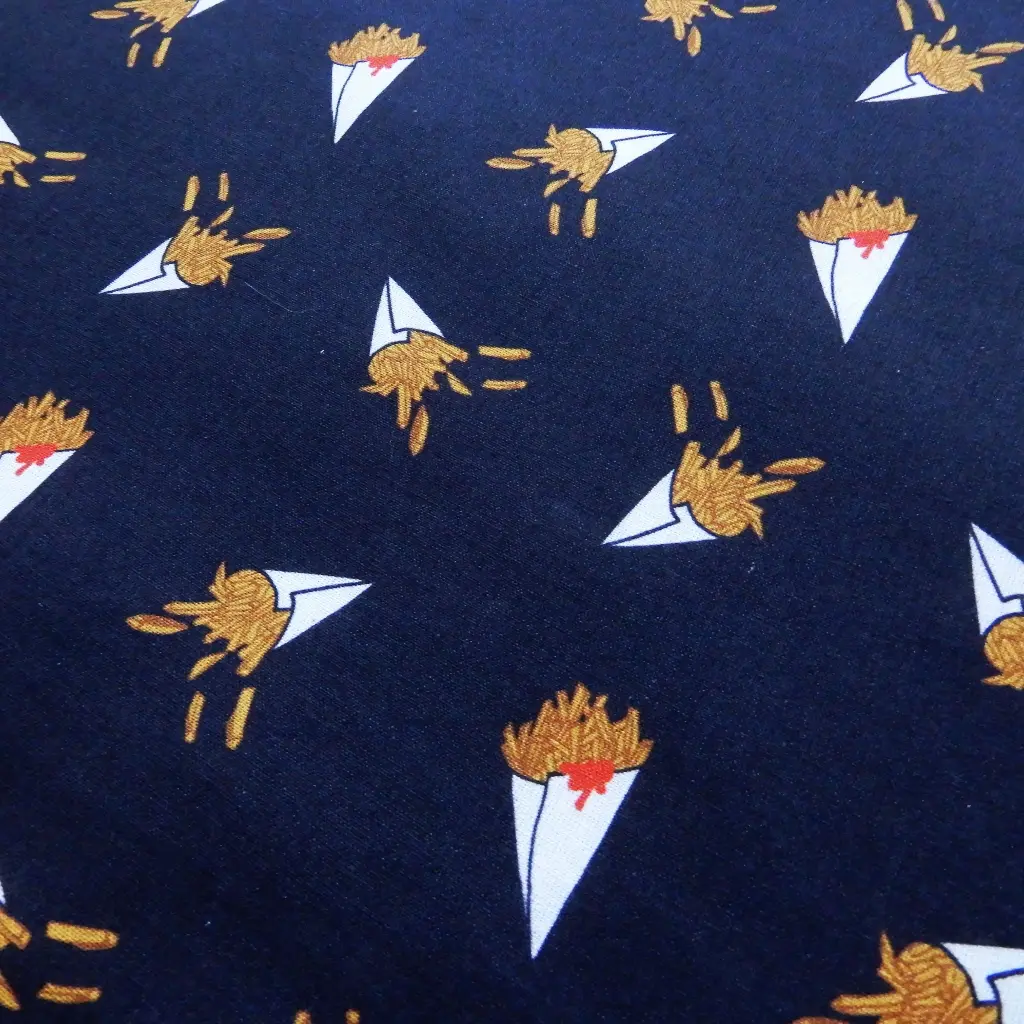 [KANO Frites] Popeline de coton Cornets de frites