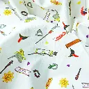 Tissu coton Les Accessoires de la Ducasse d'Ath