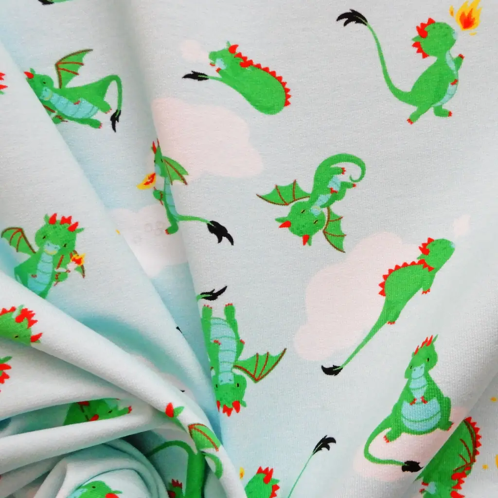 French terry Dragons all-over