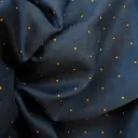 Magnifique coton bleu foncé à petits pois