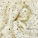 Mousseline écrue imprimée d'étoiles