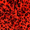 Satin léopard rouge et noir