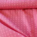 Coton Butta dobby à carreaux rose et blanc