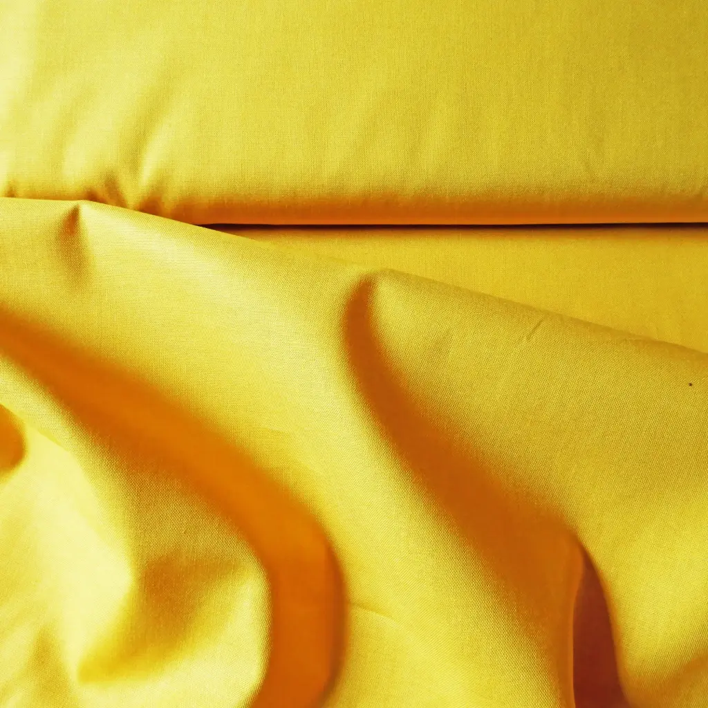 [uni jaune] Popeline de coton jaune soleil