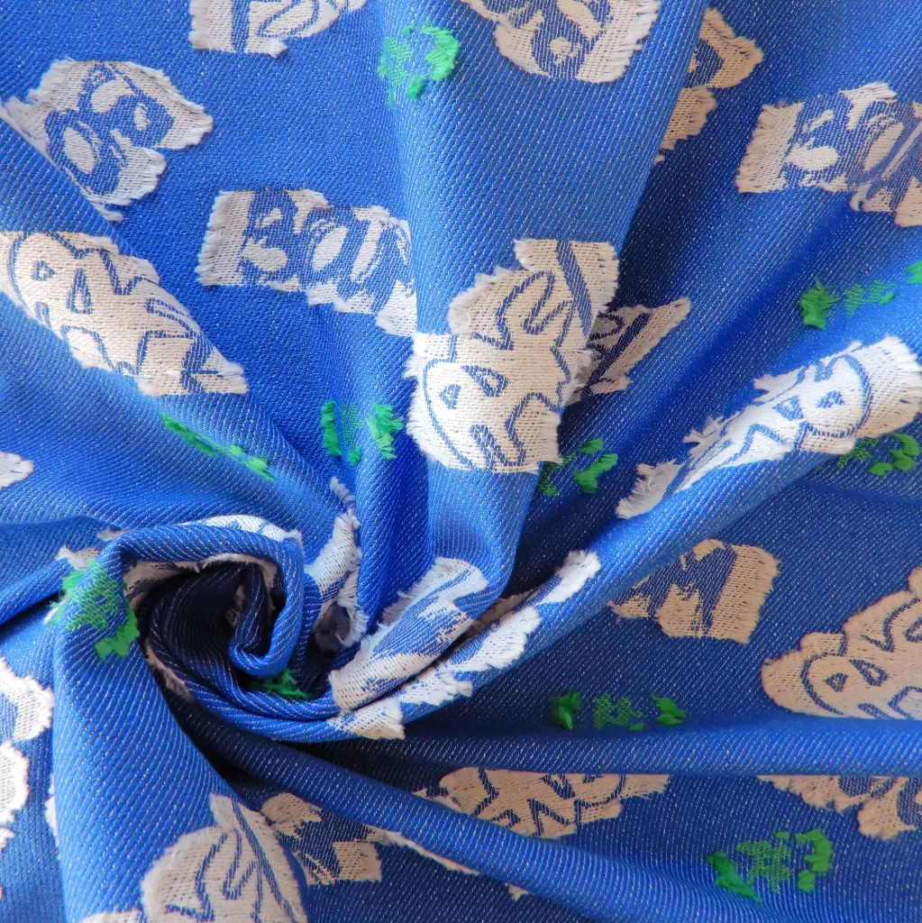 [BOUM PAF bleu] Coupon de coton Boum! Paf! bleu