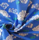 Coupon de coton Boum! Paf! bleu