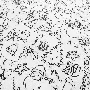 Tissu coton Noël à colorier