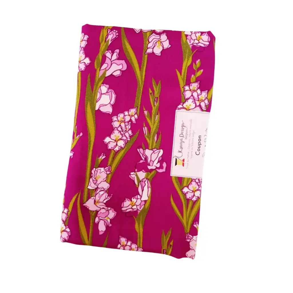 Coupon de viscose Glaïeuls 