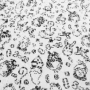 Tissu coton Saint-Nicolas à colorier