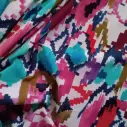 Jersey imprimé abstrait bleu & rose