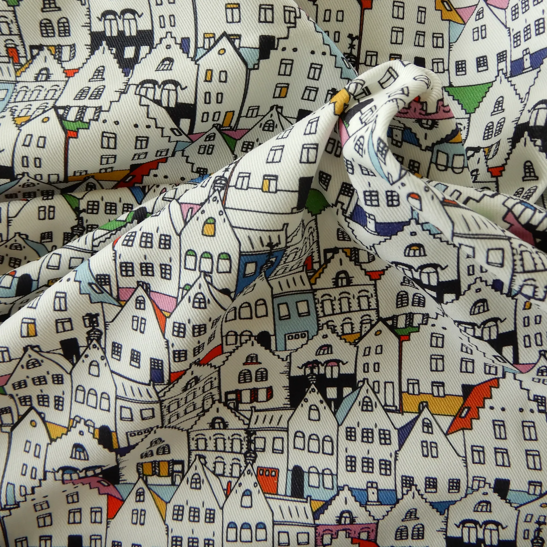 Toile de coton Maisons brugeoises