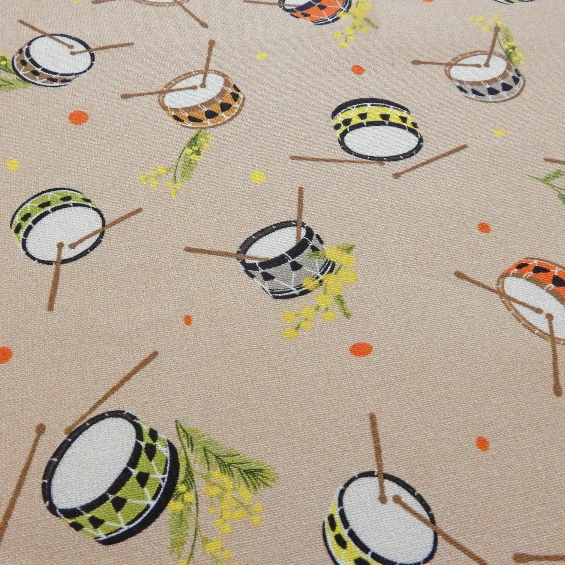 Coupon Tambours beige 85cm