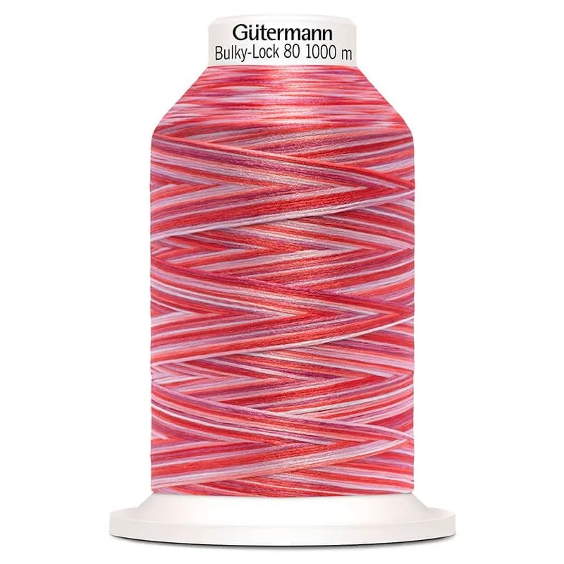 Fil surjet mutlicolore - tons mauve orangé