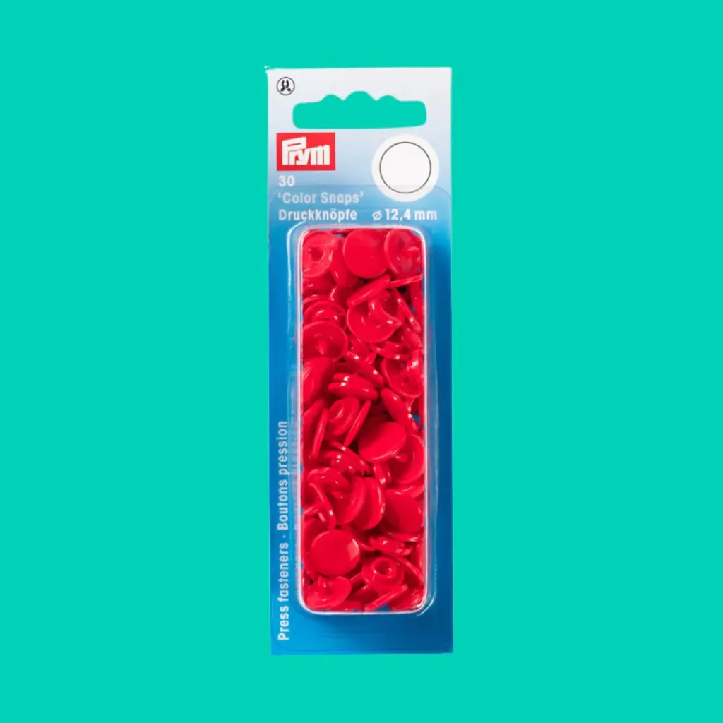 Boutons pressions Color Snaps rouges