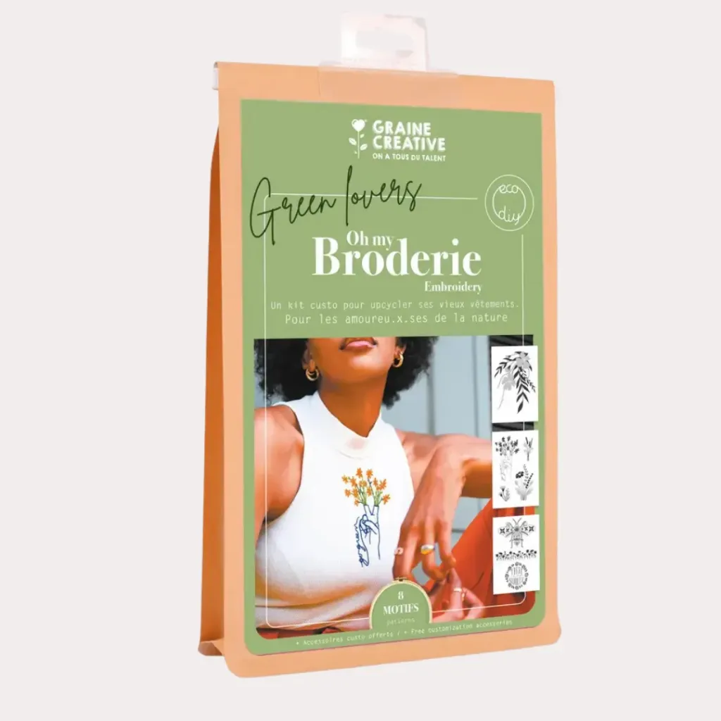 Kit broderie sur vêtements - Nature