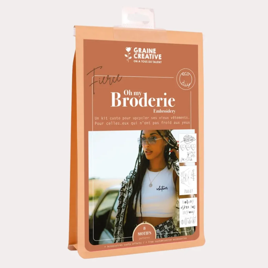 Kit broderie sur vêtements - Fierce