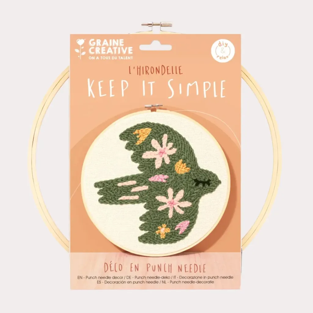 Kit punch needle Oiseau