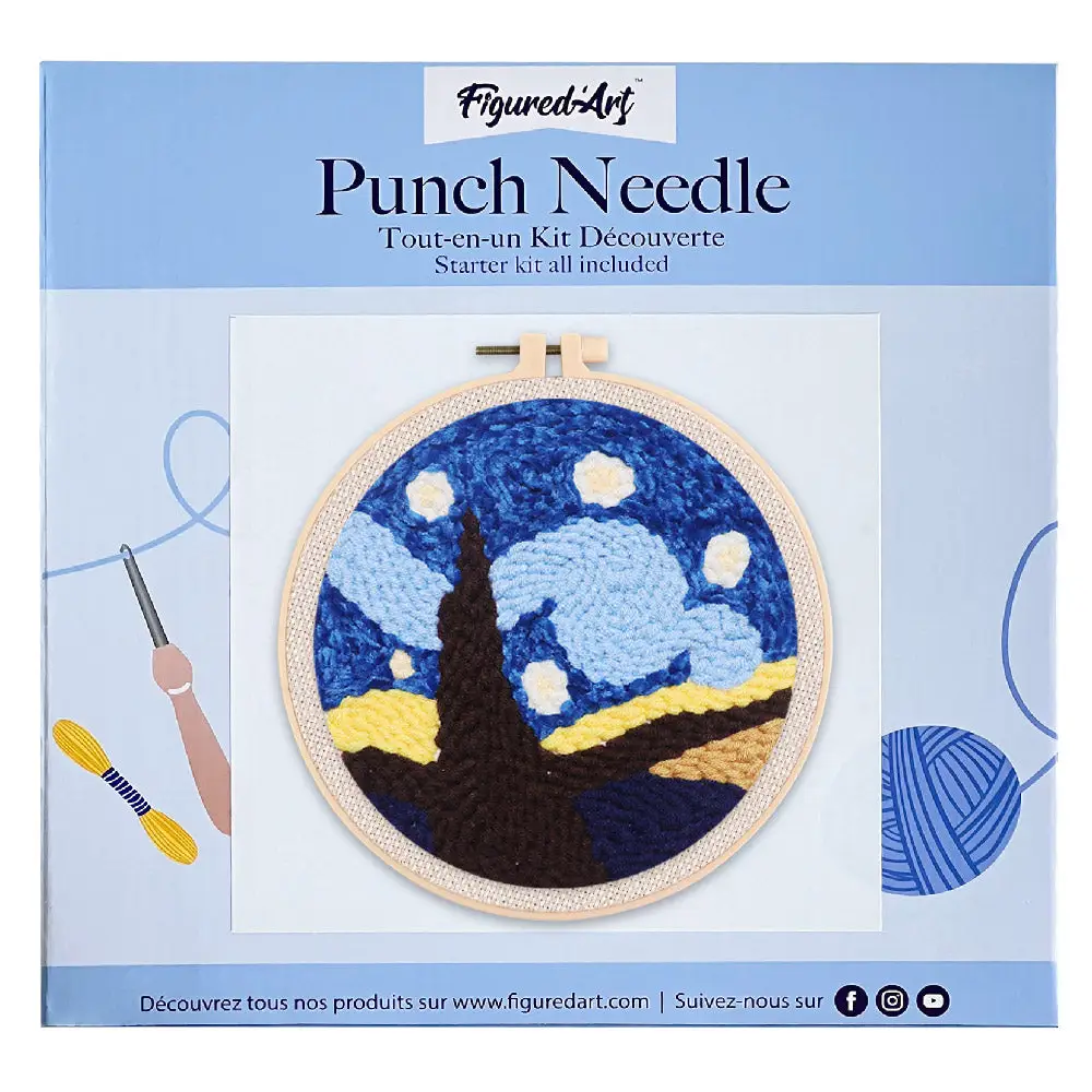 Kit punch needle Nuit étoilée