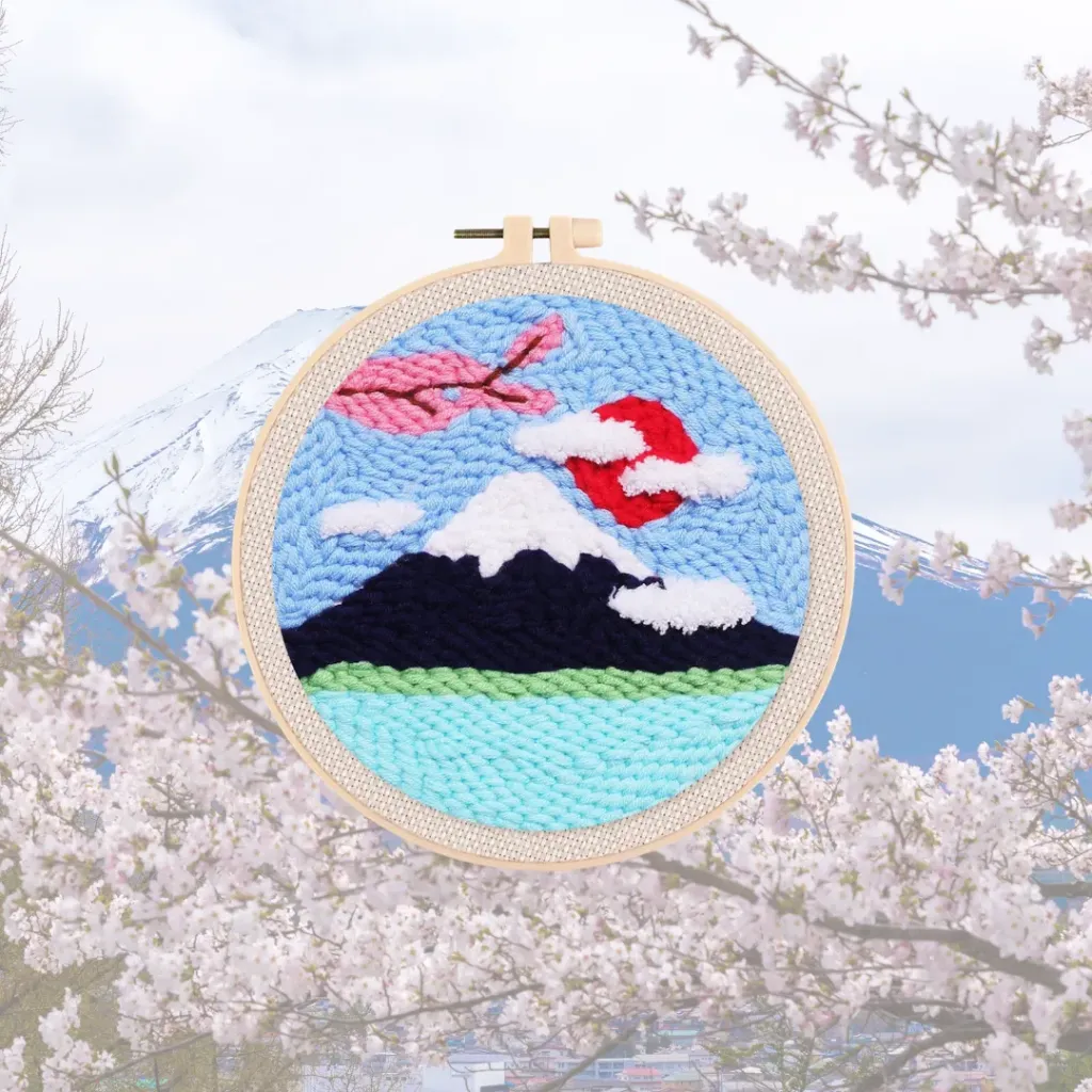 Kit punch needle Mont Fuji