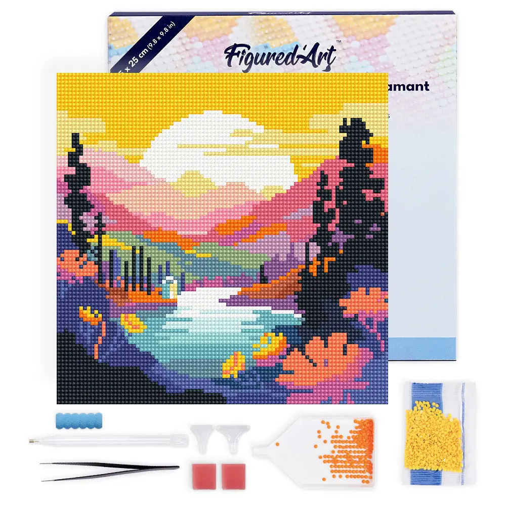 Kit Diamond painting Coucher de soleil