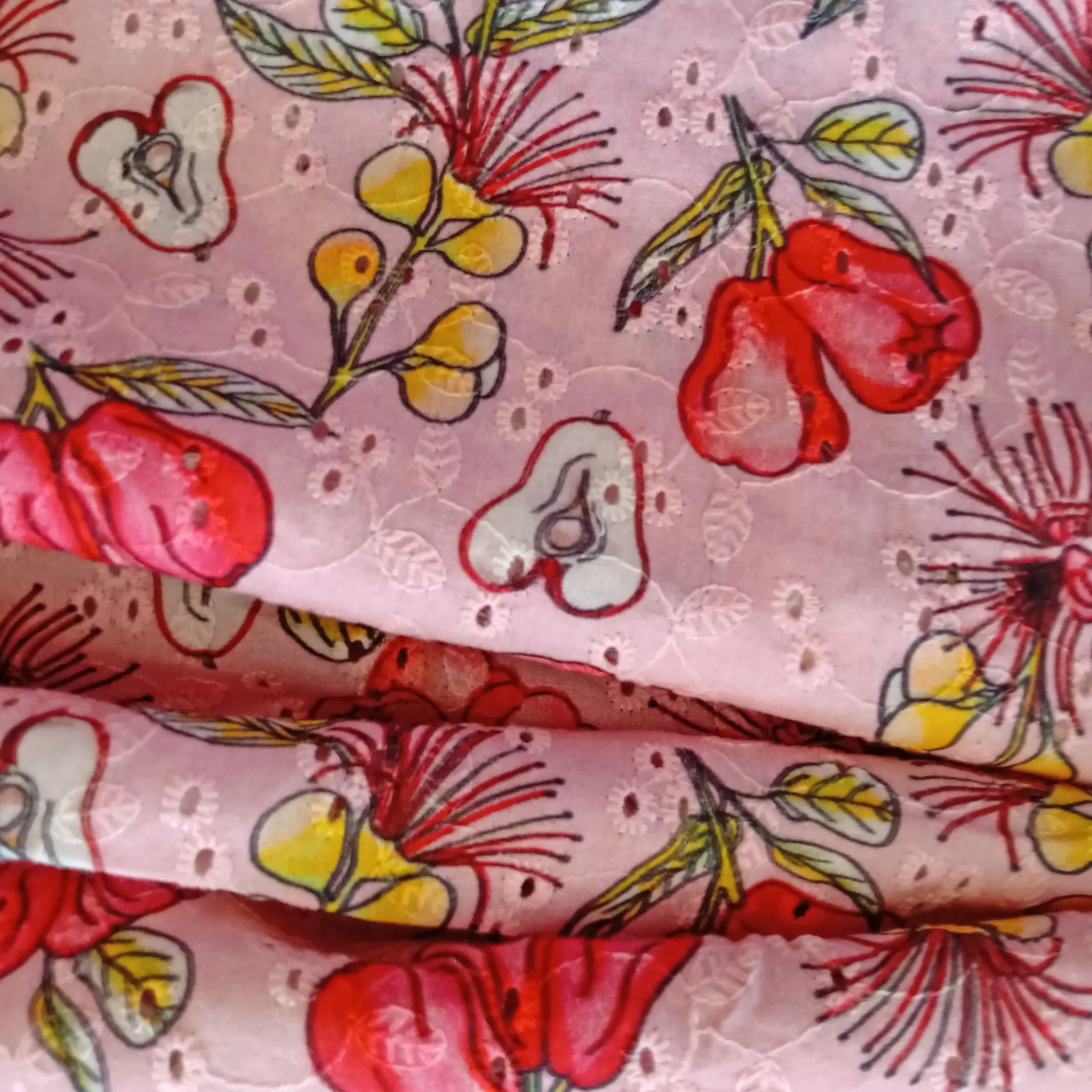 Voile de coton brodé Jambose