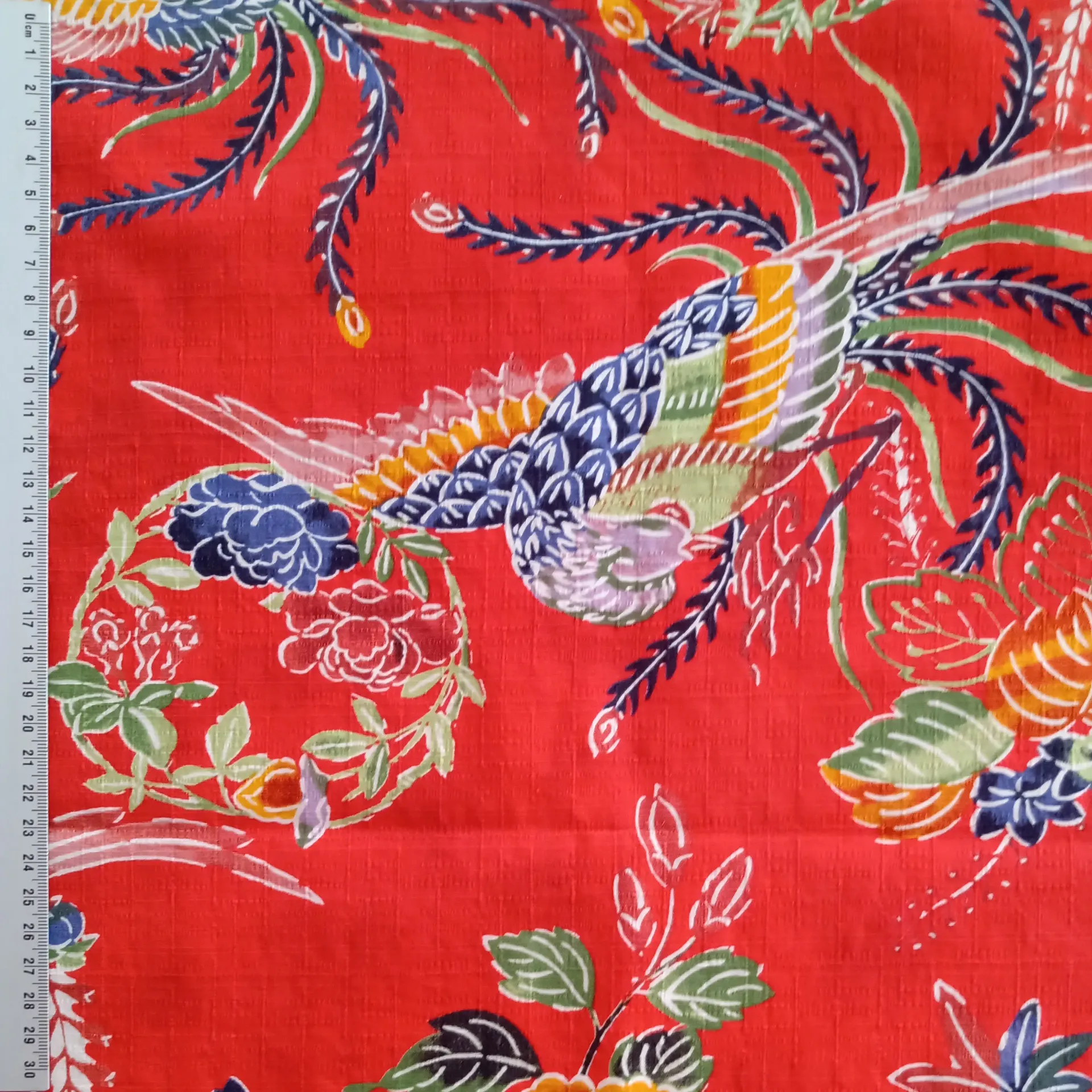 Coupon de tissu japonais orange