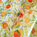 Popeline de coton Mimosa et oranges