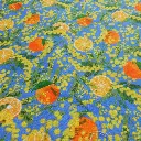 Popeline de coton Mimosa et oranges