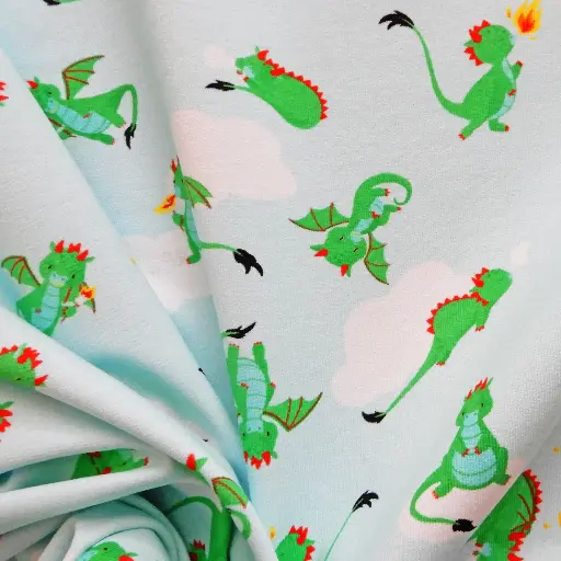 French terry Dragons all-over