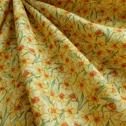 [KANO Jonquilles] Popeline de coton Jonquilles